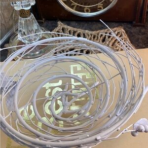 White Decorative Metal Bird’s Nest